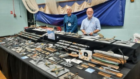 David and Huw survey the 170  or so models on display