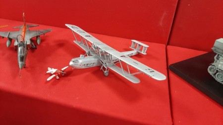 Seen on the Mersyside stand a very nice  HP 42 alongside an absolutely delightful GeeBee racer