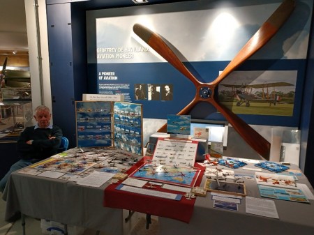 Terry with his unique all-deHavilland display - and just look at that setting!